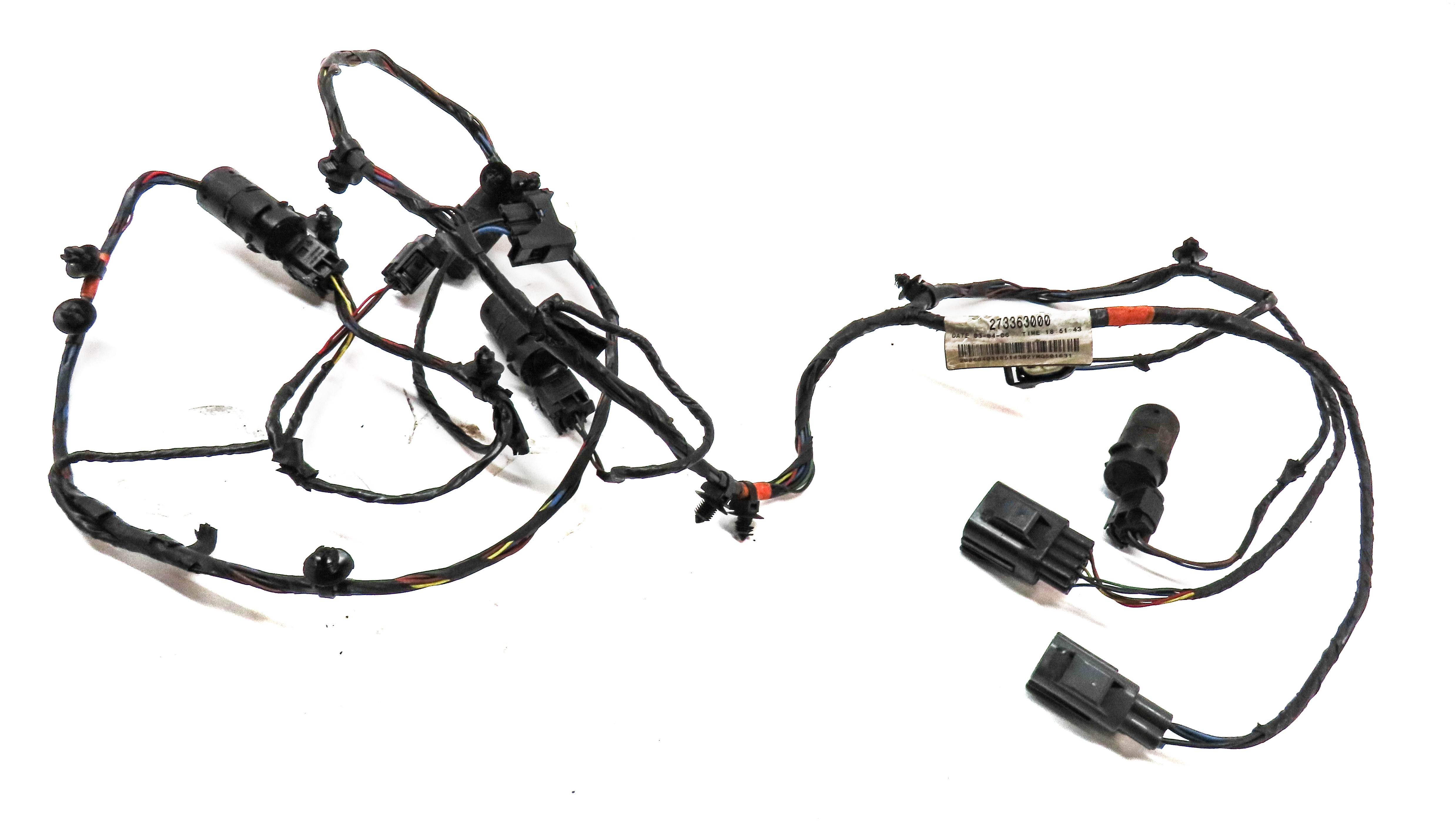 2006 RANGE ROVER SPORT (L320) FRONT PDC PARK SENSOR SET w/ HARNESS (BLACK) — exact item pictured